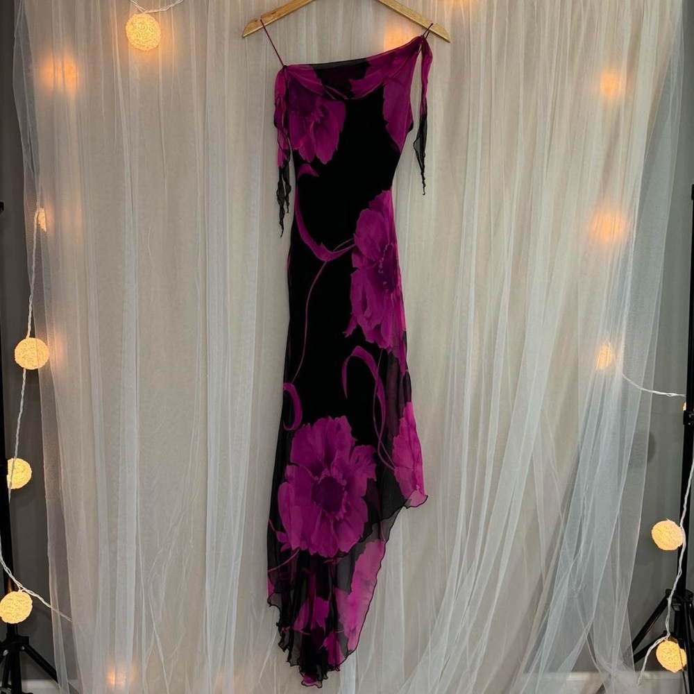Vintage Caché 100% silk floral dress